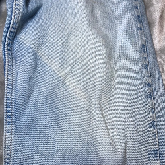 Wrangler Blue Jeans Mens 32x34 Denim Relaxed Fit Denim Straight Leg Y2K Distress - Picture 15 of 16